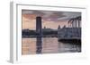 Port Vell at sunset, Barcelona, Catalonia, Spain, Europe-Frank Fell-Framed Photographic Print