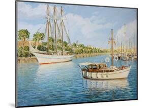 Port Vell In Barcelona-kirilstanchev-Mounted Art Print