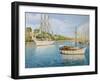 Port Vell In Barcelona-kirilstanchev-Framed Art Print