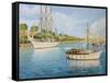 Port Vell In Barcelona-kirilstanchev-Framed Stretched Canvas