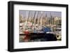 Port Vell (Old Port) and Old City Behind, Barcelona, Catalonia, Spain-Charles Bowman-Framed Premium Photographic Print