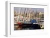 Port Vell (Old Port) and Old City Behind, Barcelona, Catalonia, Spain-Charles Bowman-Framed Premium Photographic Print