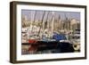 Port Vell (Old Port) and Old City Behind, Barcelona, Catalonia, Spain-Charles Bowman-Framed Photographic Print