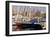 Port Vell (Old Port) and Old City Behind, Barcelona, Catalonia, Spain-Charles Bowman-Framed Photographic Print