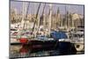 Port Vell (Old Port) and Old City Behind, Barcelona, Catalonia, Spain-Charles Bowman-Mounted Photographic Print