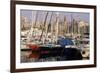 Port Vell (Old Port) and Old City Behind, Barcelona, Catalonia, Spain-Charles Bowman-Framed Photographic Print