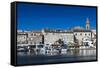 Port View of St-Florent, Le Nebbio, Corsica, France-Walter Bibikow-Framed Stretched Canvas