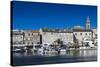 Port View of St-Florent, Le Nebbio, Corsica, France-Walter Bibikow-Stretched Canvas