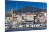 Port View of St-Florent, Le Nebbio, Corsica, France-Walter Bibikow-Mounted Photographic Print