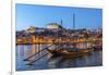 Port Wine Boats on Douro River, Oporto, Portugal-Jim Engelbrecht-Framed Photographic Print