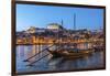 Port Wine Boats on Douro River, Oporto, Portugal-Jim Engelbrecht-Framed Photographic Print