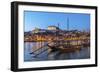 Port Wine Boats on Douro River, Oporto, Portugal-Jim Engelbrecht-Framed Photographic Print