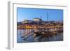 Port Wine Boats on Douro River, Oporto, Portugal-Jim Engelbrecht-Framed Photographic Print