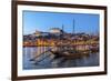 Port Wine Boats on Douro River, Oporto, Portugal-Jim Engelbrecht-Framed Photographic Print