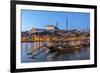 Port Wine Boats on Douro River, Oporto, Portugal-Jim Engelbrecht-Framed Photographic Print