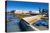 Port with Fishing Boats, Essaouira, Morocco-Nico Tondini-Stretched Canvas