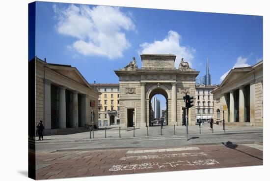 Porta Garibaldi, Milan, Lombardy, Italy, Europe-Vincenzo Lombardo-Stretched Canvas