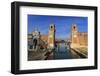 Porta Magna and Arsenale entrance (naval shipyard), in winter afternoon sun, Castello, Venice, UNES-Eleanor Scriven-Framed Photographic Print