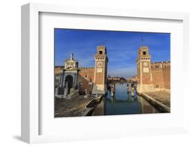 Porta Magna and Arsenale entrance (naval shipyard), in winter afternoon sun, Castello, Venice, UNES-Eleanor Scriven-Framed Photographic Print