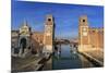 Porta Magna and Arsenale entrance (naval shipyard), in winter afternoon sun, Castello, Venice, UNES-Eleanor Scriven-Mounted Photographic Print