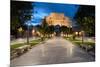 Porta Napoli at blue hour, Lecce, Puglia, Italy, Europe-Karen Deakin-Mounted Photographic Print