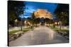 Porta Napoli at blue hour, Lecce, Puglia, Italy, Europe-Karen Deakin-Stretched Canvas