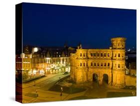 Porta Nigra, Trier, Mosel River Valley, Rheinland-Pfaltz, Germany-Walter Bibikow-Stretched Canvas