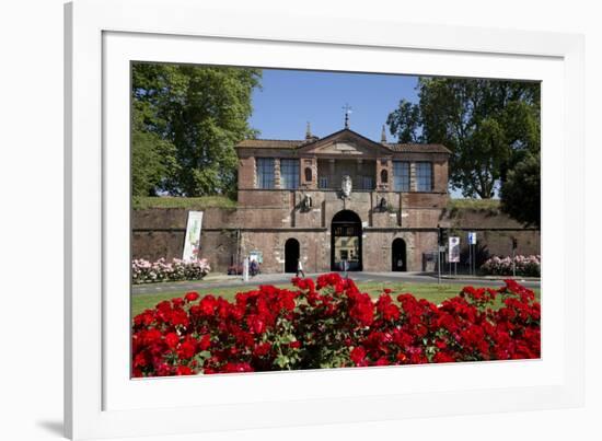 Porta San Pietro City Gate and Walls, Lucca, Tuscany, Italy, Europe-Stuart Black-Framed Photographic Print