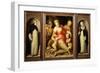 Portable Altar with the Madonna and Child with Saints Dominic and Catherine of Siena-Giovanni Battista Naldini-Framed Giclee Print