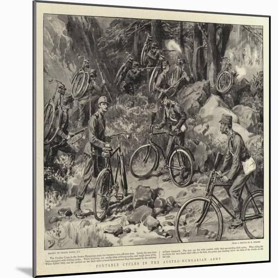 Portable Cycles in the Austro-Hungarian Army-Frank Dadd-Mounted Giclee Print