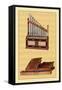 Portable Organ and Bible Regal-null-Framed Stretched Canvas