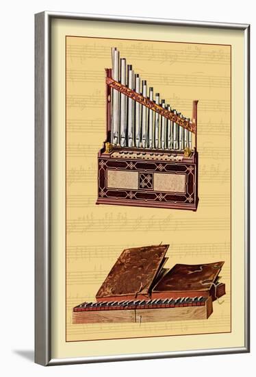 Portable Organ and Bible Regal-null-Framed Art Print