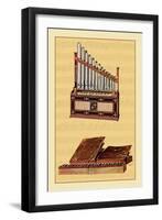 Portable Organ and Bible Regal-null-Framed Art Print