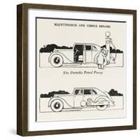 Portable Petrol Pump-William Heath Robinson-Framed Art Print