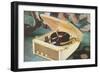 Portable Record Player-null-Framed Art Print