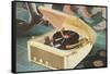 Portable Record Player-null-Framed Stretched Canvas