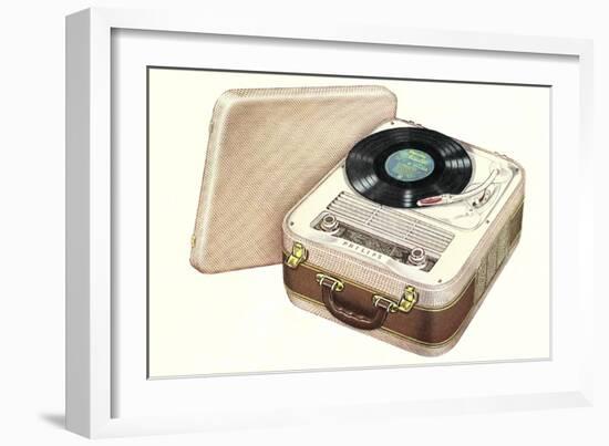 Portable Record Player-null-Framed Art Print