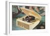 Portable Record Player-Found Image Press-Framed Giclee Print
