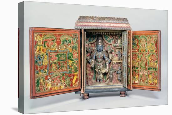 Portable Shrine of Vishnu, Tirupati, South India, C.1900-null-Stretched Canvas