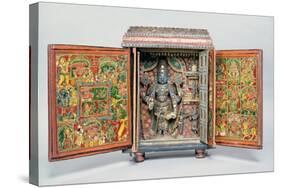 Portable Shrine of Vishnu, Tirupati, South India, C.1900-null-Stretched Canvas
