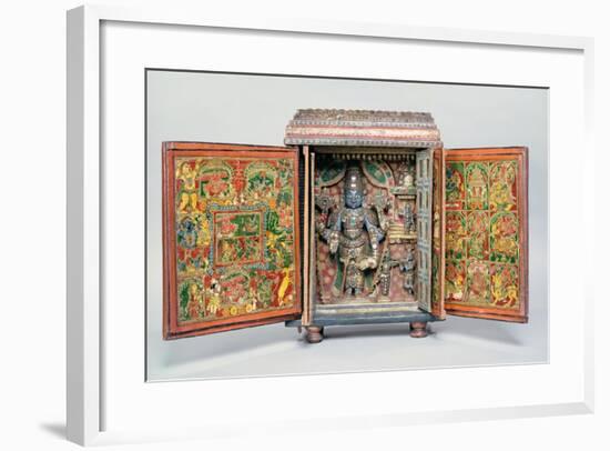 Portable Shrine of Vishnu, Tirupati, South India, C.1900-null-Framed Giclee Print