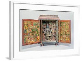 Portable Shrine of Vishnu, Tirupati, South India, C.1900-null-Framed Giclee Print