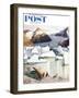 "Portage Glacier" Saturday Evening Post Cover, July 25, 1959-John Clymer-Framed Giclee Print