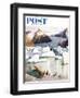 "Portage Glacier" Saturday Evening Post Cover, July 25, 1959-John Clymer-Framed Giclee Print