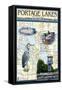 Portage Lakes, Ohio - Nautical Chart-Lantern Press-Framed Stretched Canvas