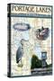 Portage Lakes, Ohio - Nautical Chart-Lantern Press-Stretched Canvas