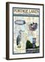 Portage Lakes, Ohio - Nautical Chart-Lantern Press-Framed Art Print