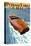 Portage Lakes, Ohio - Wooden Boat Scene-Lantern Press-Stretched Canvas