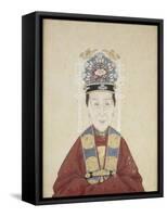 Portait de la dame Zhu, épouse de Lui Wenyao-null-Framed Stretched Canvas