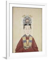 Portait de la dame Zhu, épouse de Lui Wenyao-null-Framed Giclee Print